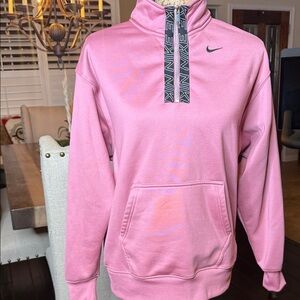 Nike Women's Pink Hoodie Sweatshirt